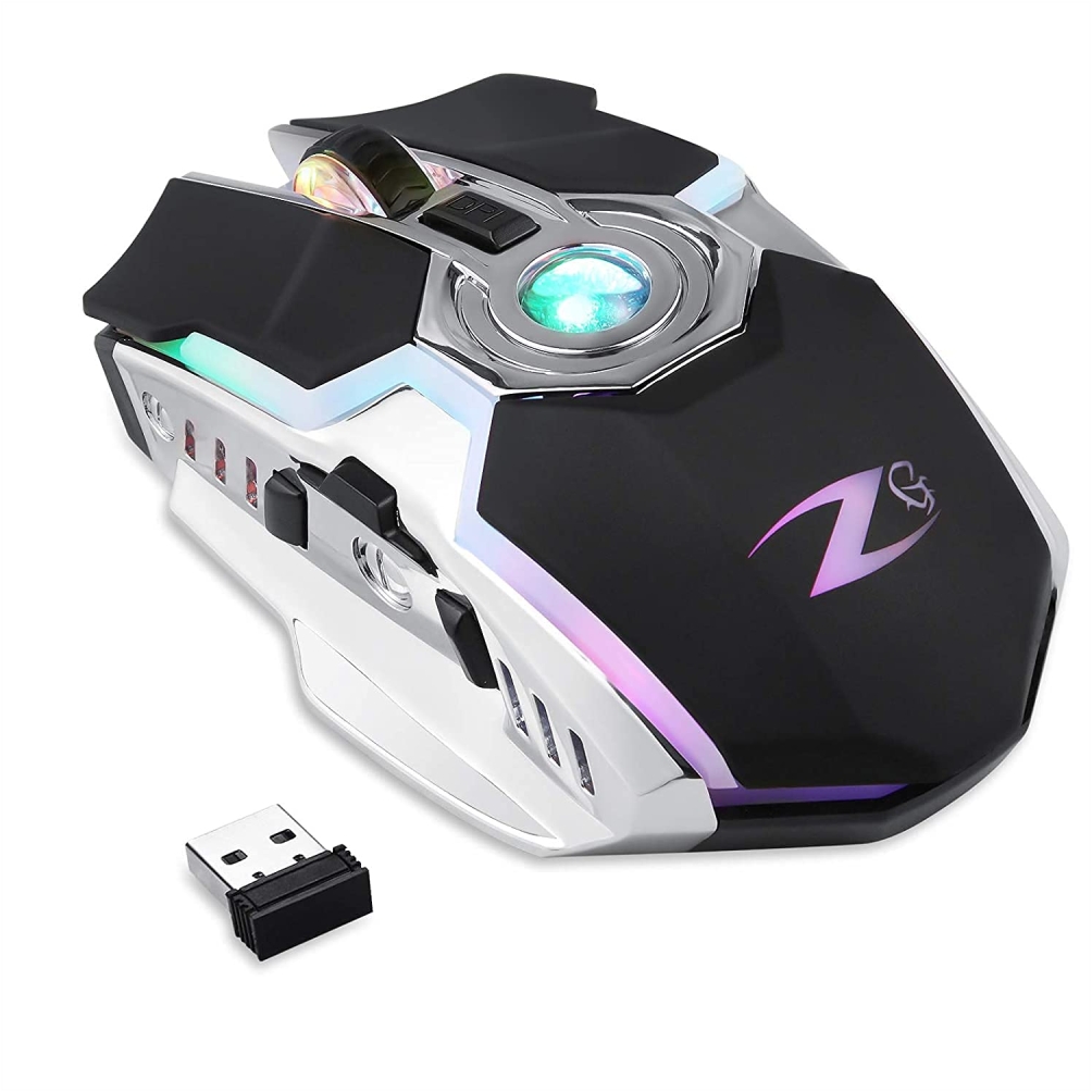 Zoook Terminator Wireless Gaming Mouse Rechargeable with Wireless LED Backlight and 7 Button