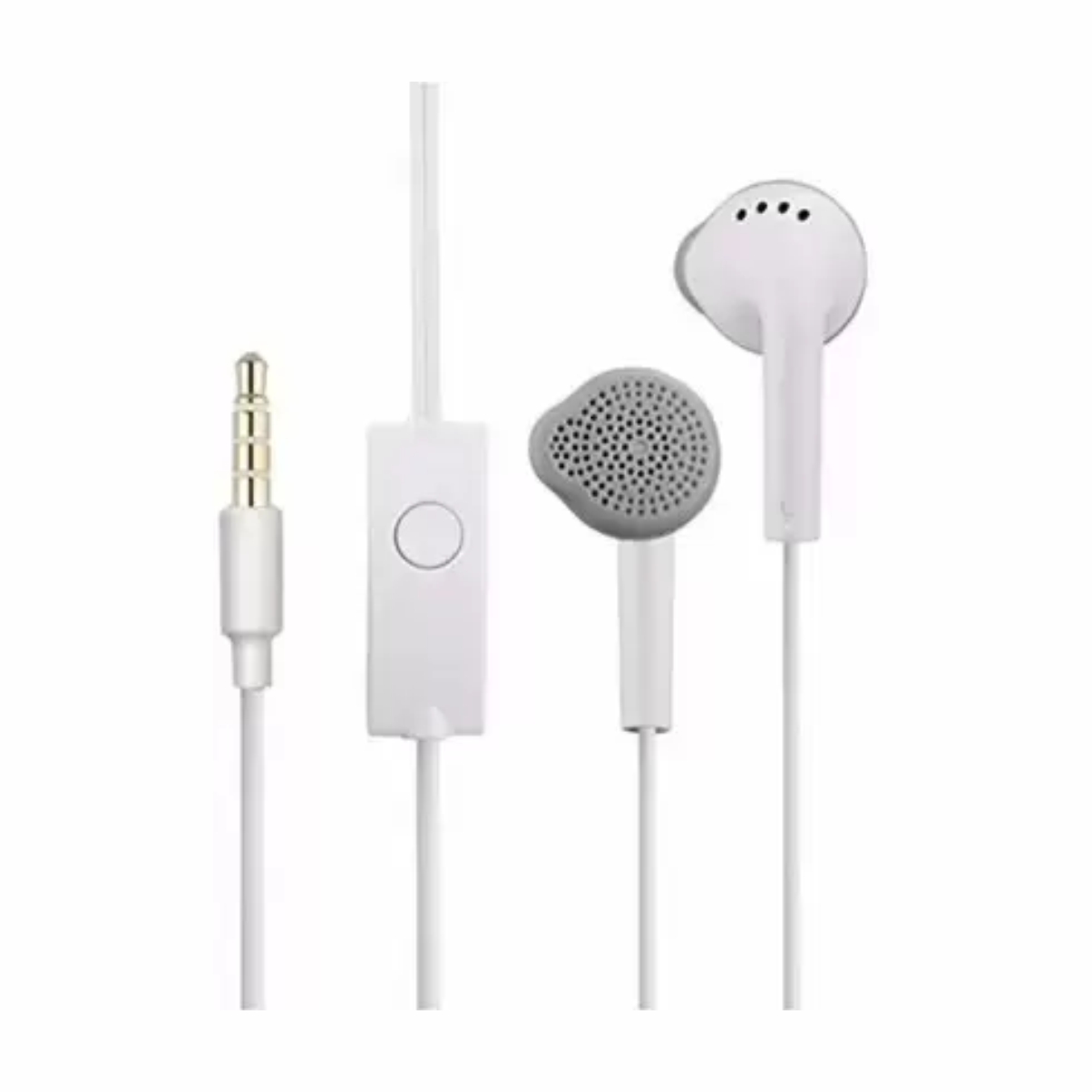White Samsung J8 Pin Wired Earphones Hands Free, Mobile