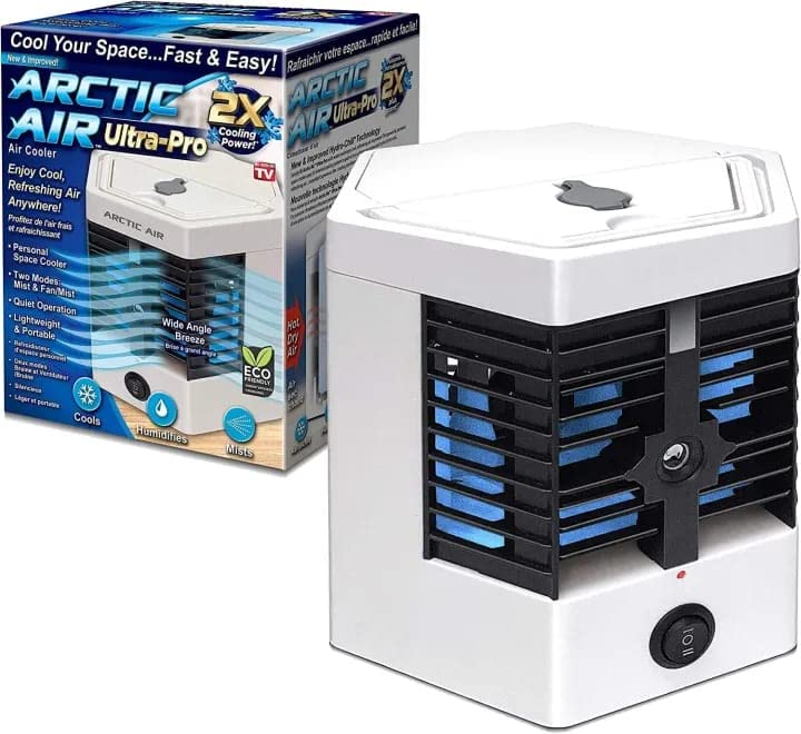 Arctic Air Ultra Pro Evaporative Air Cooler - Portable 4-in-1 Cooling Solution with Humidifier, Air Purifier, and Adjustable Airflow - Effortless Cooling and Enhanced Comfort
