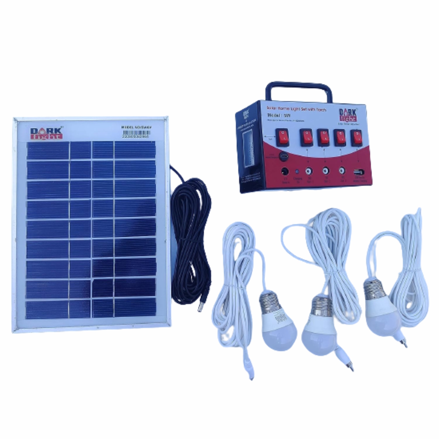 Solar Home Light Set with Torch with Usb Socket For Mobile Charging