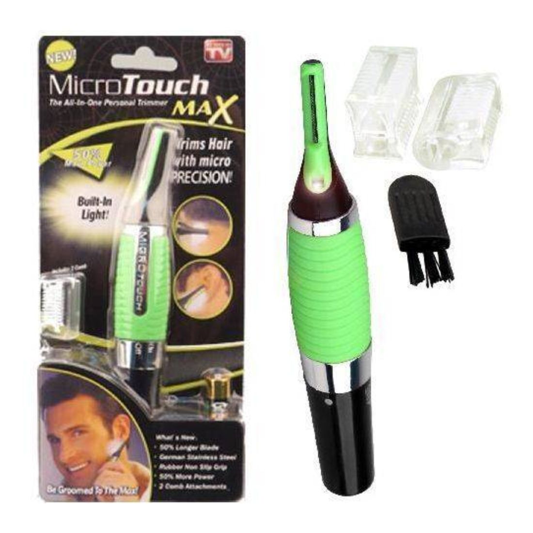 Micro Touch Max Hair Remover, As Seen On TV, Precision Hair Removal Device with Built-in Light