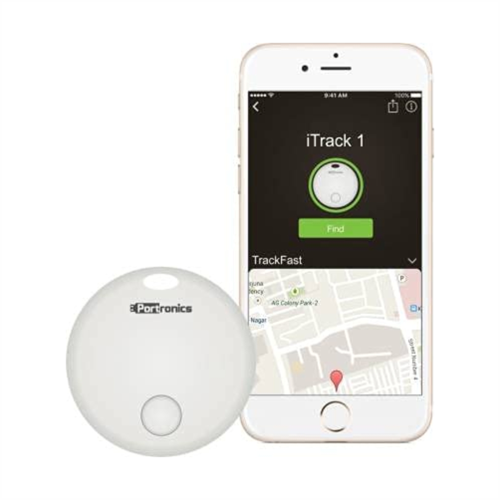 Portronics POR-130 iTrack 1 Location Smart Tracking Device - Keys, Wallets, Luggage, Pet Finder