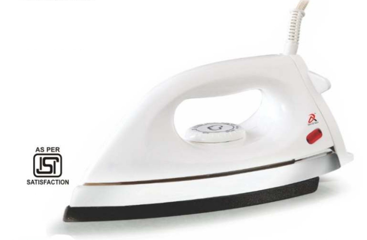 LIGHT WEIGHT Domestic Electric Dry Iron Series WATTS 750 FEATURES: Perfect