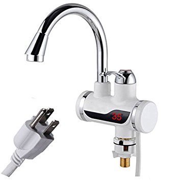 Tankless Digital Display Electric Water Heater Tap, Instant Hot Water Faucet with Multiple Types for Household Use
