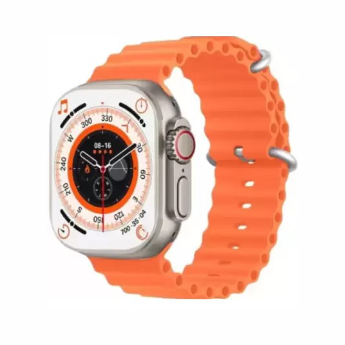 AJFuture T10 Ultra Series 8 SmartWatch with Bluetooth Calling Fitness tracker A9 Smartwatch  (Orange Strap, FREE SIZE)