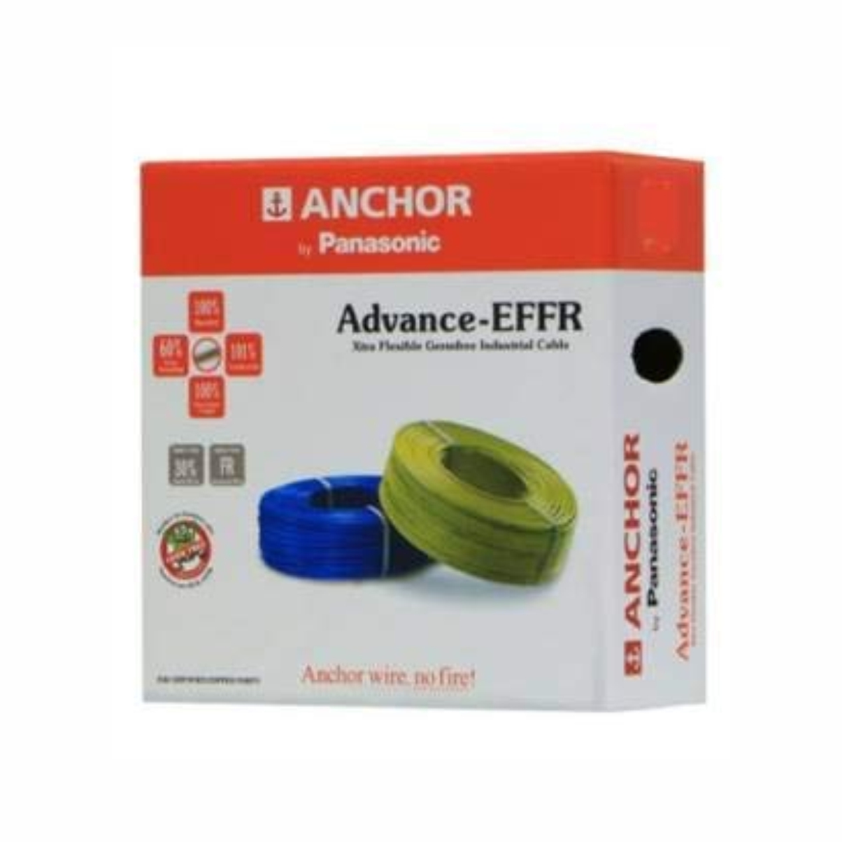Anchor 4.0sq. mm Wire 90 Mtr Advance EFFR 110V High Voltage,RED