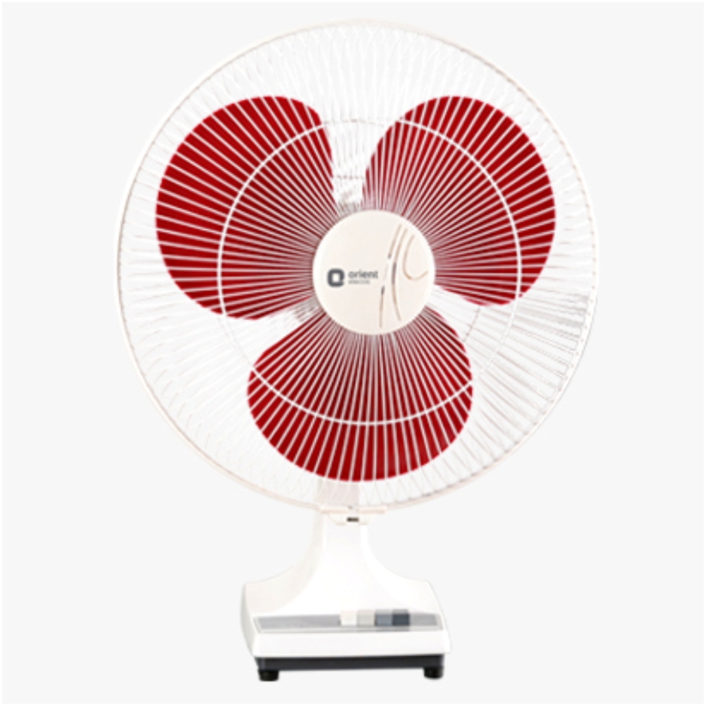 Orient Electric Deluxe Supreme 3 Blade Table Fan ( White Red )