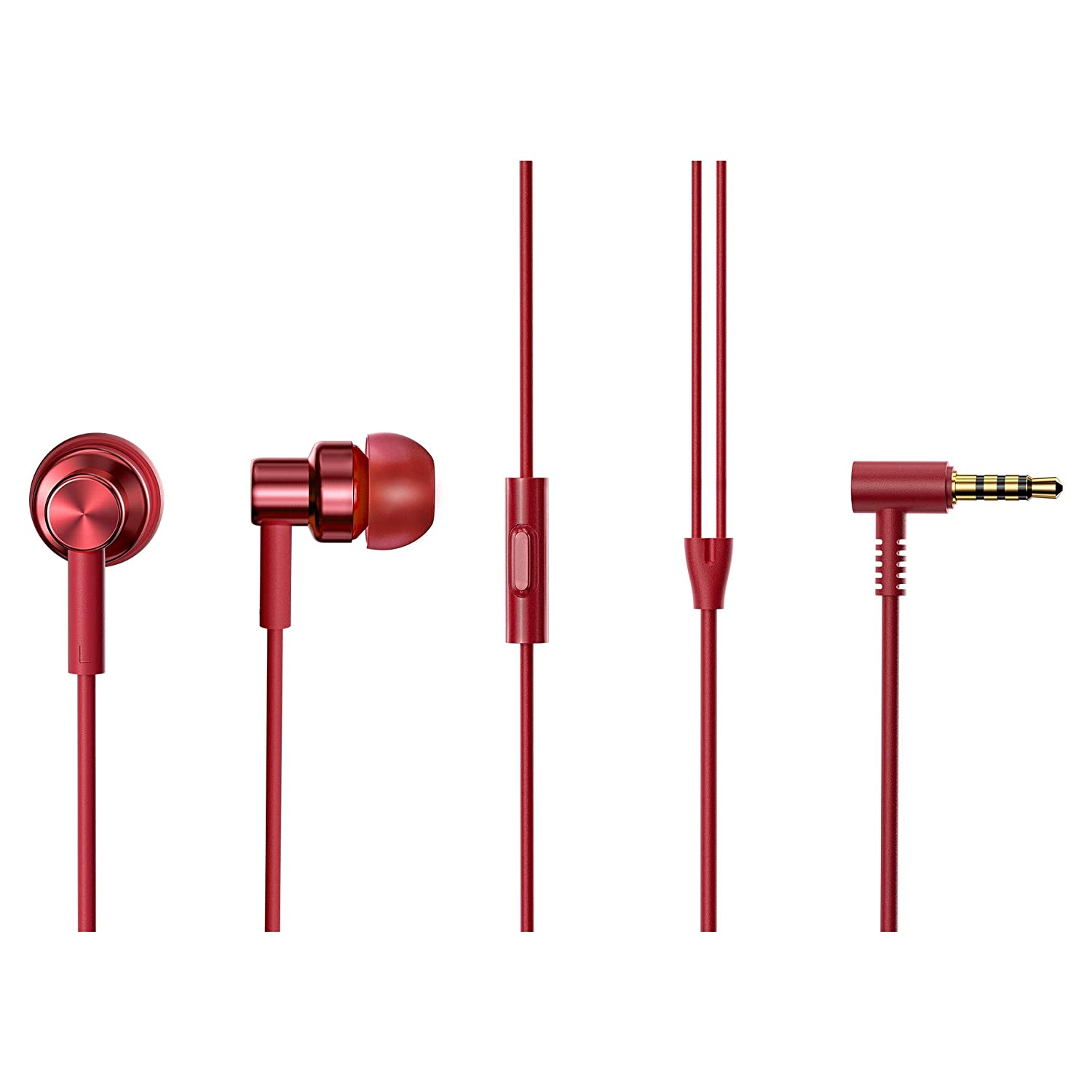 Redmi Earphones High-Definition Dynamic Bass, Hi-Resolution Audio Headset (Red Color)