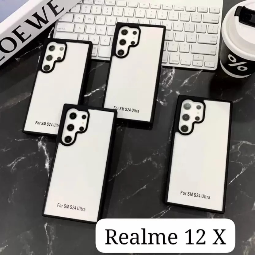 Realme 12X Polycarbonate Back Cover (Silver)