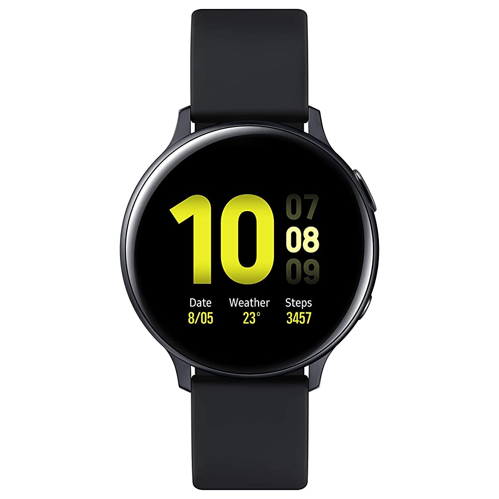 Samsung Galaxy Watch Active 2, Bluetooth, 44 mm - Aluminium Dial, Silicon Straps (  Black )