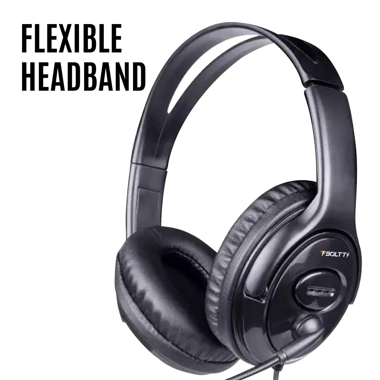 Fire Boltt BWH1100 Over Ear PC Headset with Noise Cancelling mic