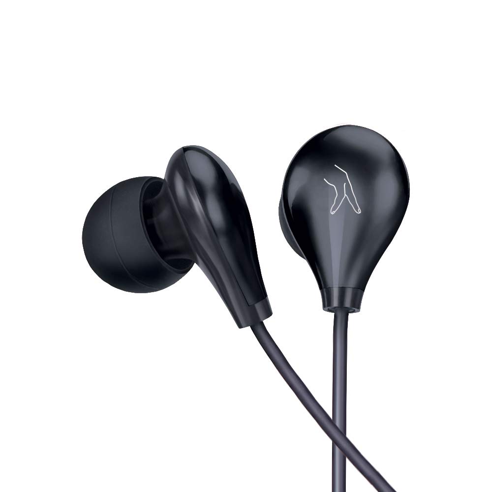 Fingers Droplets Wired Earphone with Mic (Black)