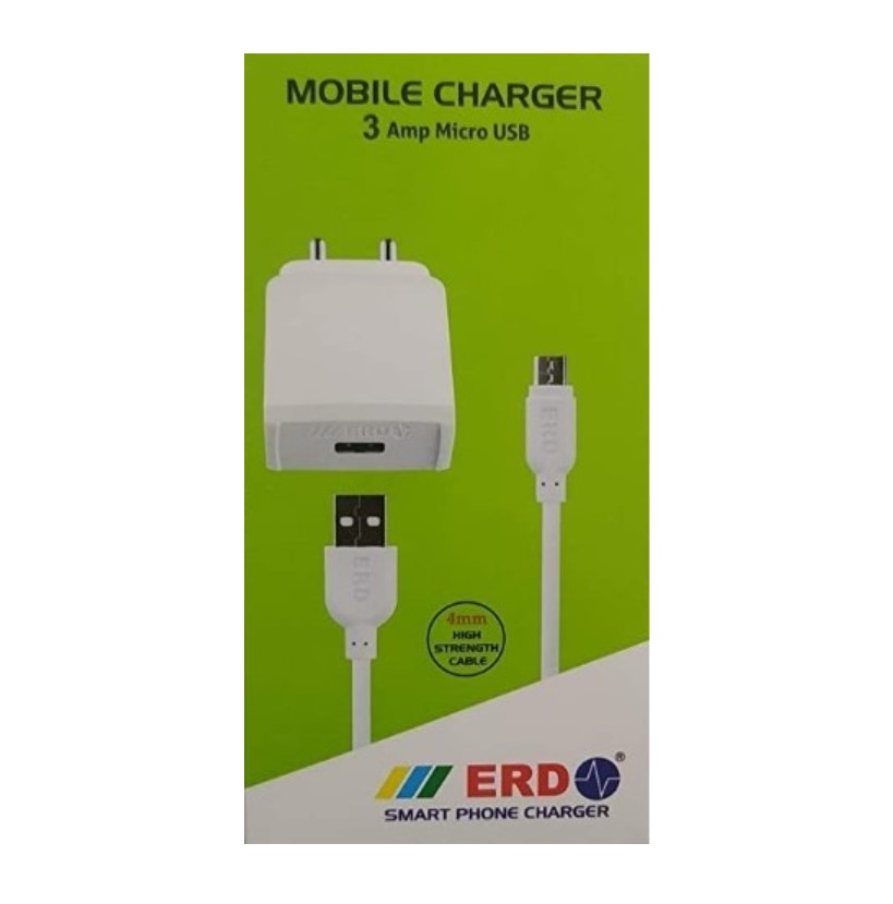 ERD 3Amp Mobile Charger with 4mm High Strength Cable Type-C 