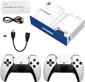 Wireless Retro Game Console Nostalgia Plug and Play Video Game Console 4k,40+ Emulators Console,64GB Built in 10000+ Video Games 2.4G Wireless Controllers
