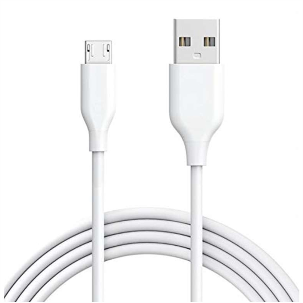Stryam Micro USB Data, Charging Cable, 2.4 Ampere High Speed (White)