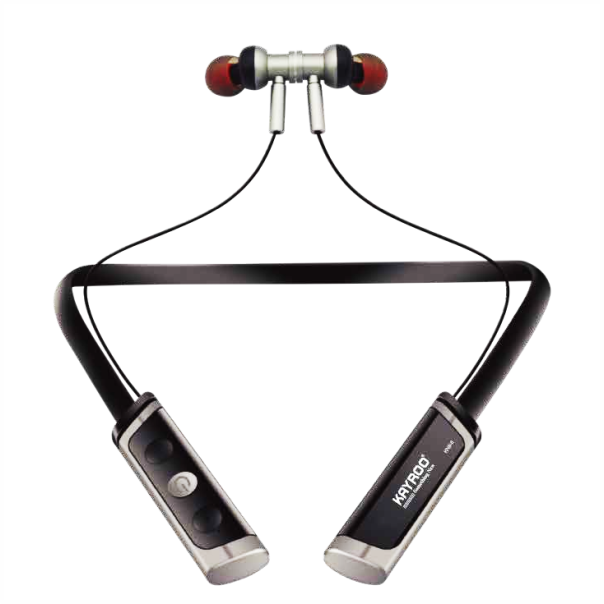 KAYROO Neckband Bluetooth Headset, Black, In the Ear ( Upto 16 Hours ) KNB 6