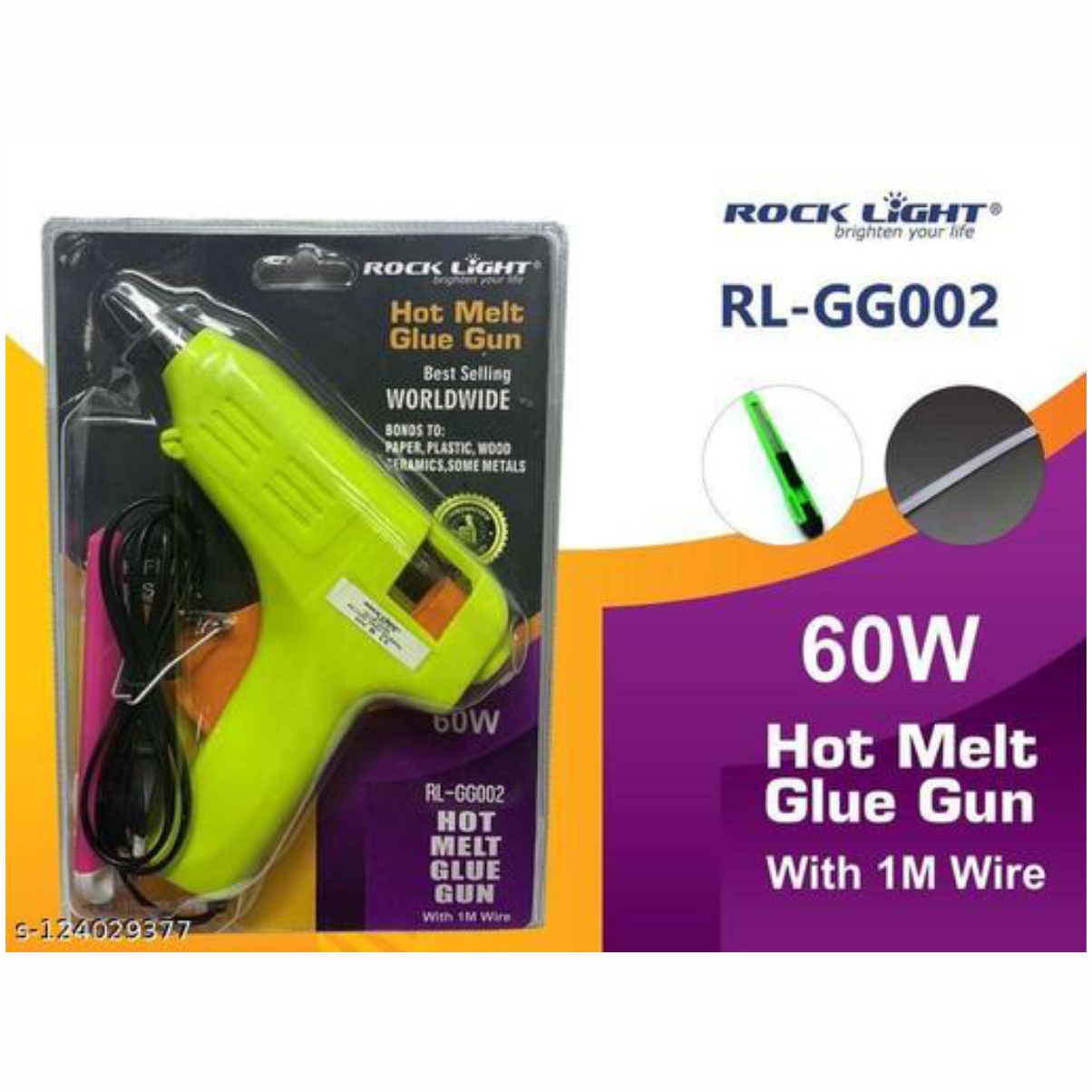Rocklight | Quick Fix Glue Gun with 60W Power | RL-GG002