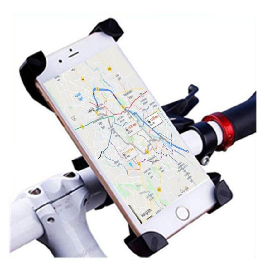 Adjustable 360 Degree Rotational Bicycle & Motorcycle Handlebar Stand Bike Mobile Holder