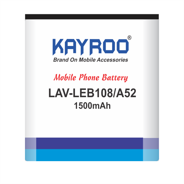 KAYROO Mobile Battery for LAVA A52 / 1750 mAh Battery ( LEB108 )