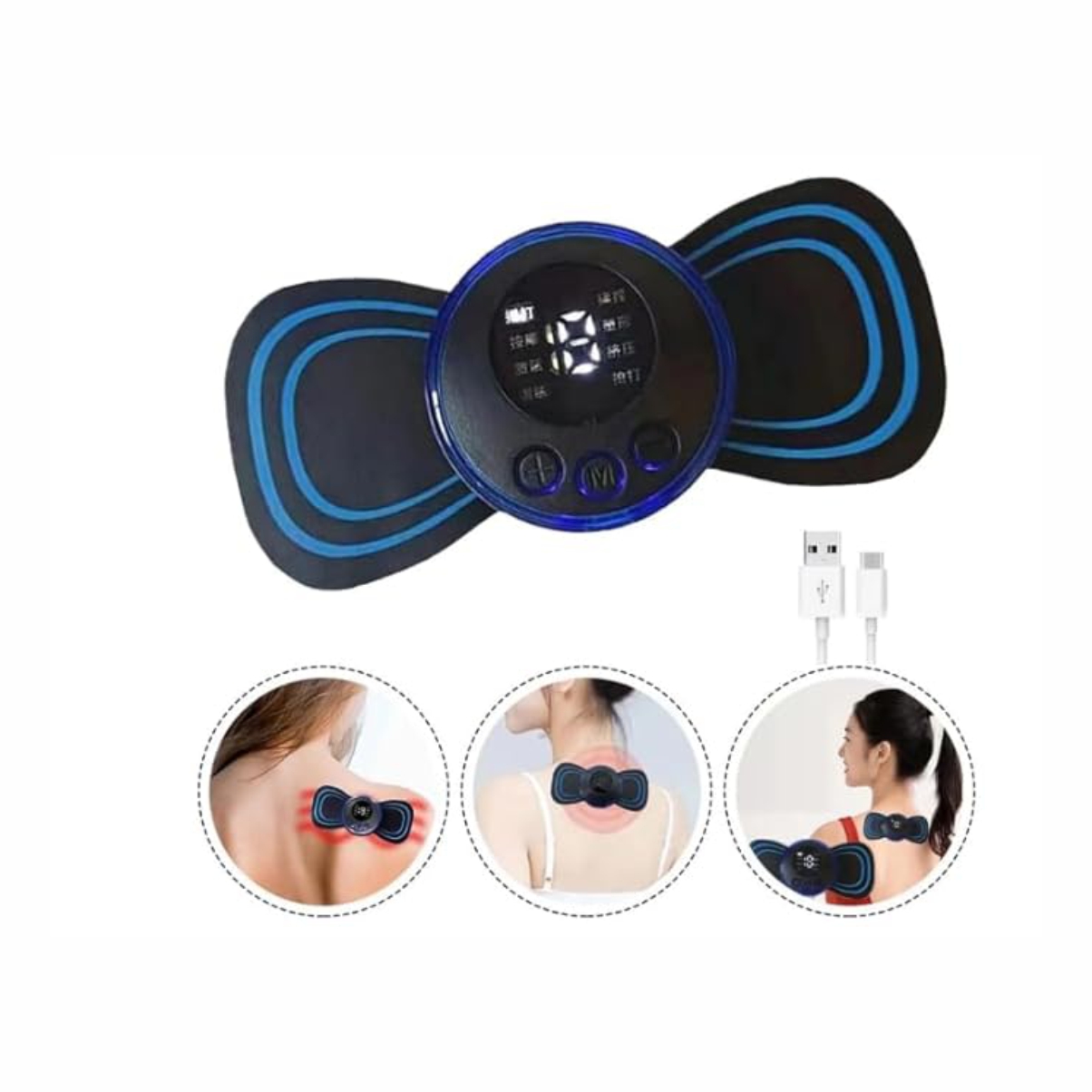 Wireless Butterfly Massager, Portable 8-Mode Mini Massager for Pain Relief and Relaxation