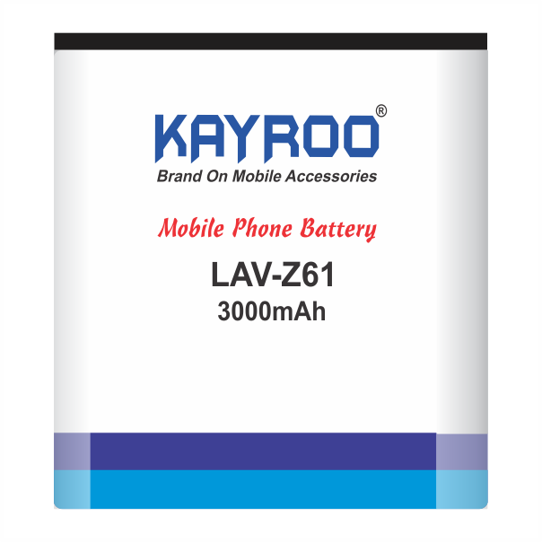 KAYROO Mobile Battery for LAVA Z61 / 3000 mAh Battery