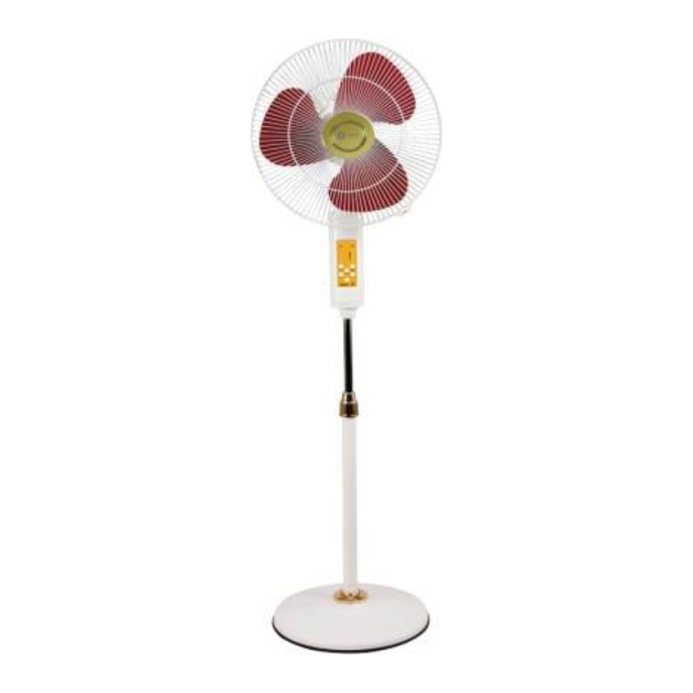 Orient Electric Stand 39 400 mm 3 Blade Pedestal Fan (White Red)