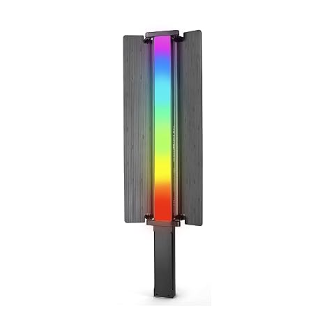 DIGITEK® (DSL-30W RGB) Stick Light Portable Handheld RGB LED Light Wand with Grid, Diffuser & Barn Door Comes with a 5200mAh Built in Battery Pack