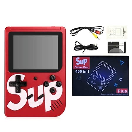 Plastic Sup Game400 in 1 Super Handheld Game Console, Classic Retro Video Game, Colourful LCD Screen, Portable, Best for Kids (Colors As Per Stock), Multicolour