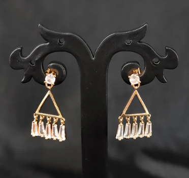 Heart-Shaped Earring Set with Sparkling Gemstone Accents