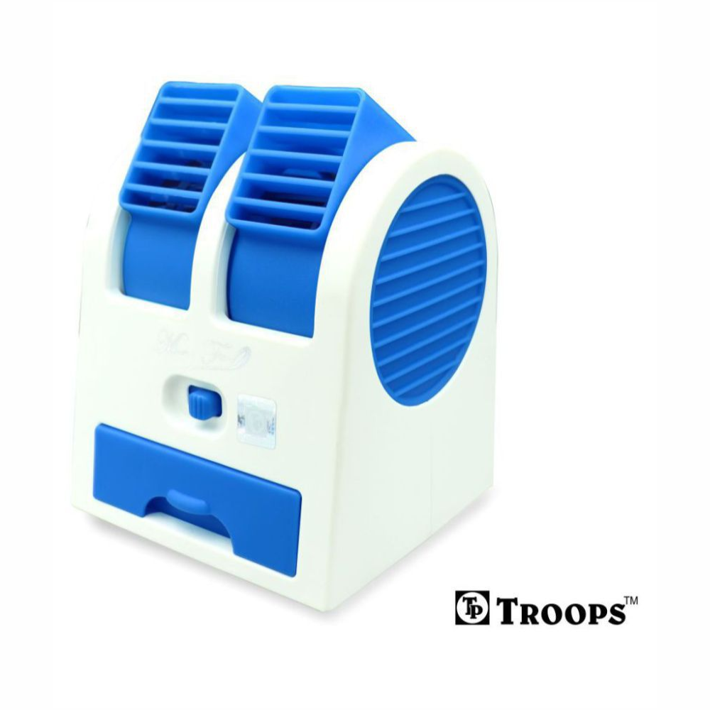 TP Troops MINI AIR COOLER, Portable Small Plastic Air Conditioner Water Cooler Mini Fan and Dual Bladeless for Use in Car/Home/Office