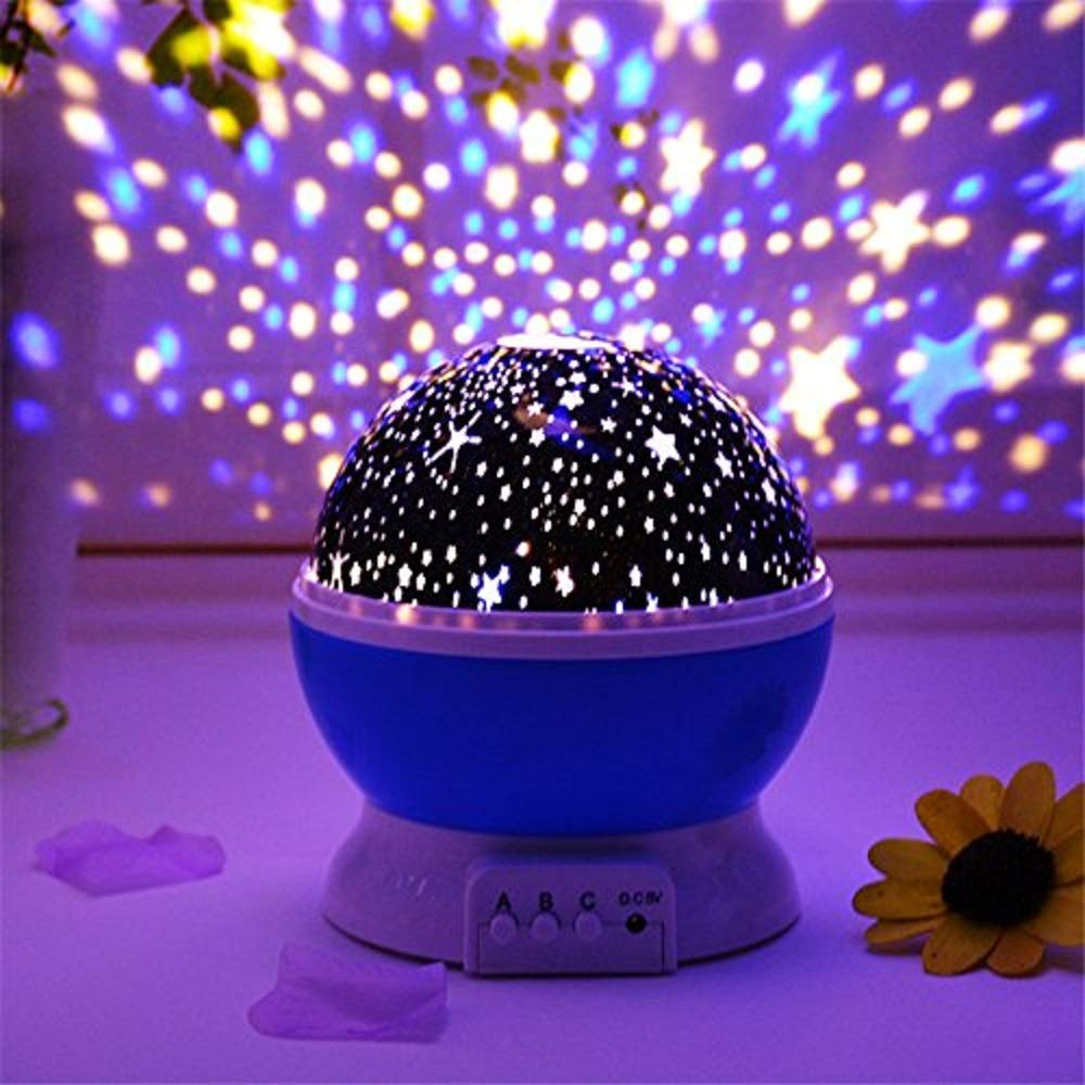Stryam Star Light Rotating Projector - 360 Degree Moon Star Projection with USB