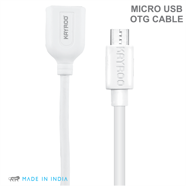 KAYROO OTG Micro USB Cable ( White ) OTG Cable 