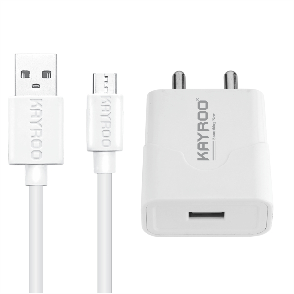 KAYROO Universal 2.4Amp High Speed Mobile Charger with Micro USB Cable