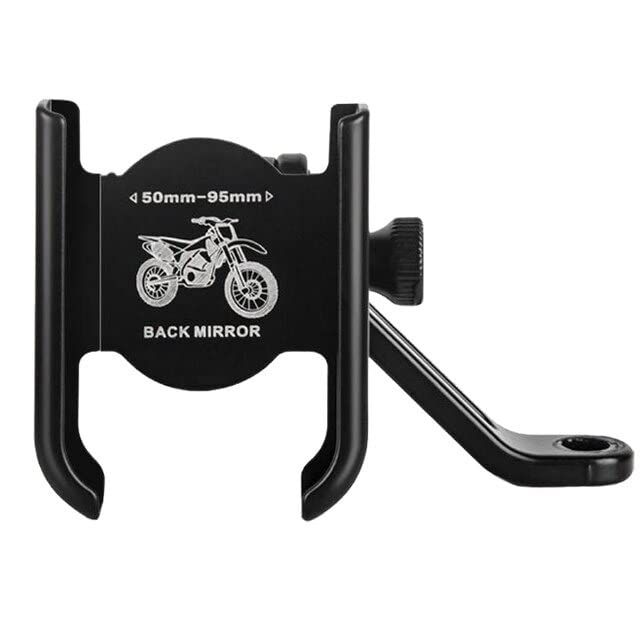 Universal Handlebar Bike Mount Holder Verson 2.0 Metal Body 360 Degree Rotating Mirror Cradle Stand for Bicycle, Motorcycle, Scooty Fits All Smartphones (Black)