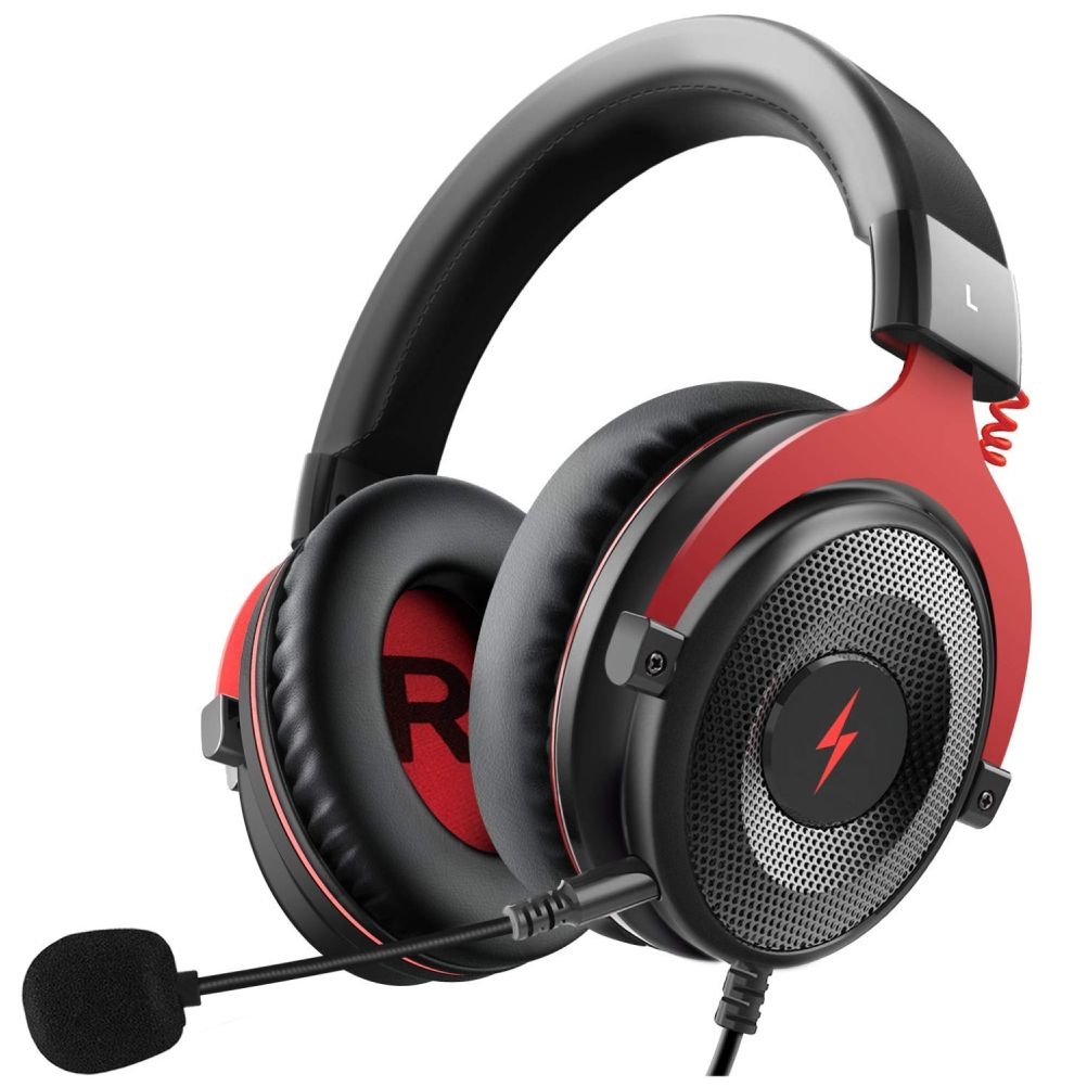 Fire-Boltt Gaming Headphone  Over-Ear Wired with Mic (Magnetic Neodymium Driver, BGH1100) Red