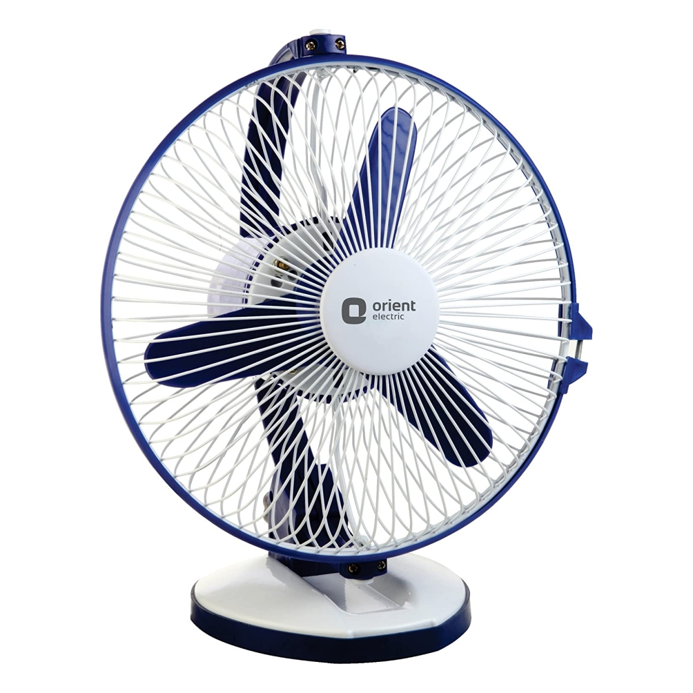Orient Electric Zippy 225mm Table Top Fan With 2-in-1 Wall Mount ( White Blue)