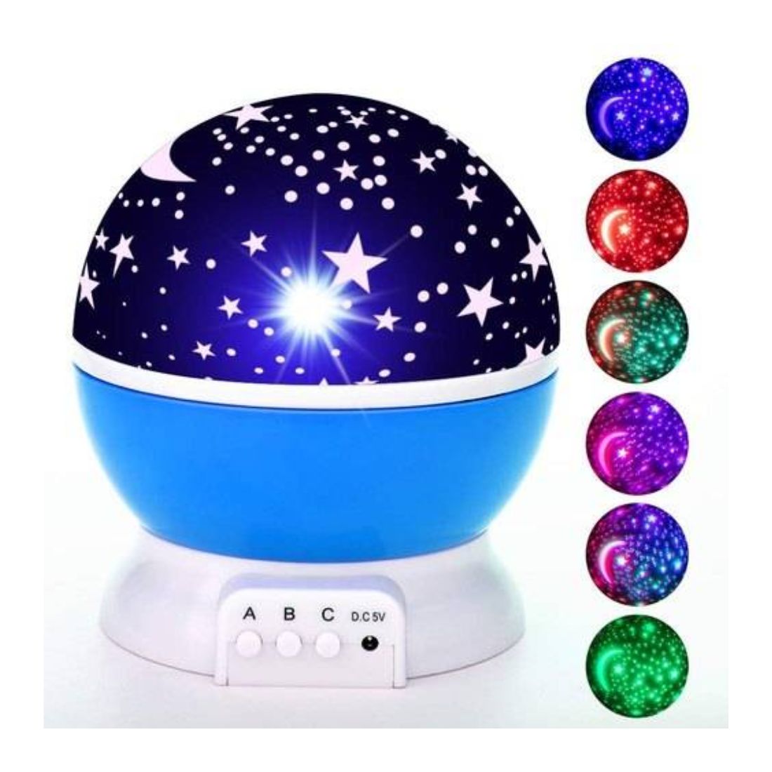 Big Star Master 360-Degree Rotating Moonlight Projector - Color-Changing Night Light for Kids Room