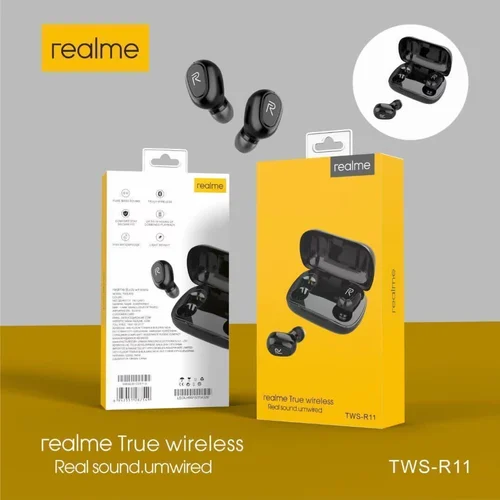 Realme TWS-R11 True Wireless Bluetooth Earbuds with 24 Hours Long Battery Backup (Black)