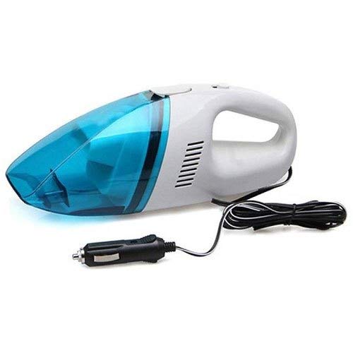 Portable 12V Car Vacuum Cleaner - HighPowered Handheld Wet/Dry Cleaning Tool (Blue/White)