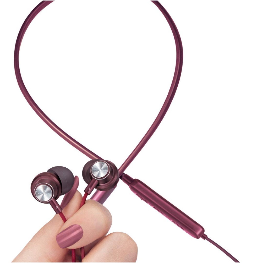 Fingers SoundStrings Wireless Neckband Earphones (Up to 12 Hours Playback with Powerful Bass (Burgundy)