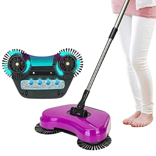 Automatic Brooms 360 Rotary Magic Manual Telescopic Floor Dust Sweeper (Set Of 1) Plastic Wet and Dry Broom