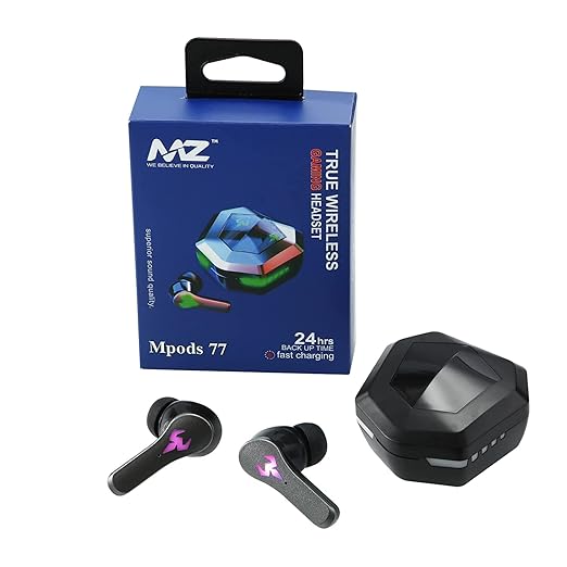 BUDBAK MZ Mpods 77, 80 (Wireless Gaming Headset) 200mAh Battery, True Wireless Earphones (M502TWS)