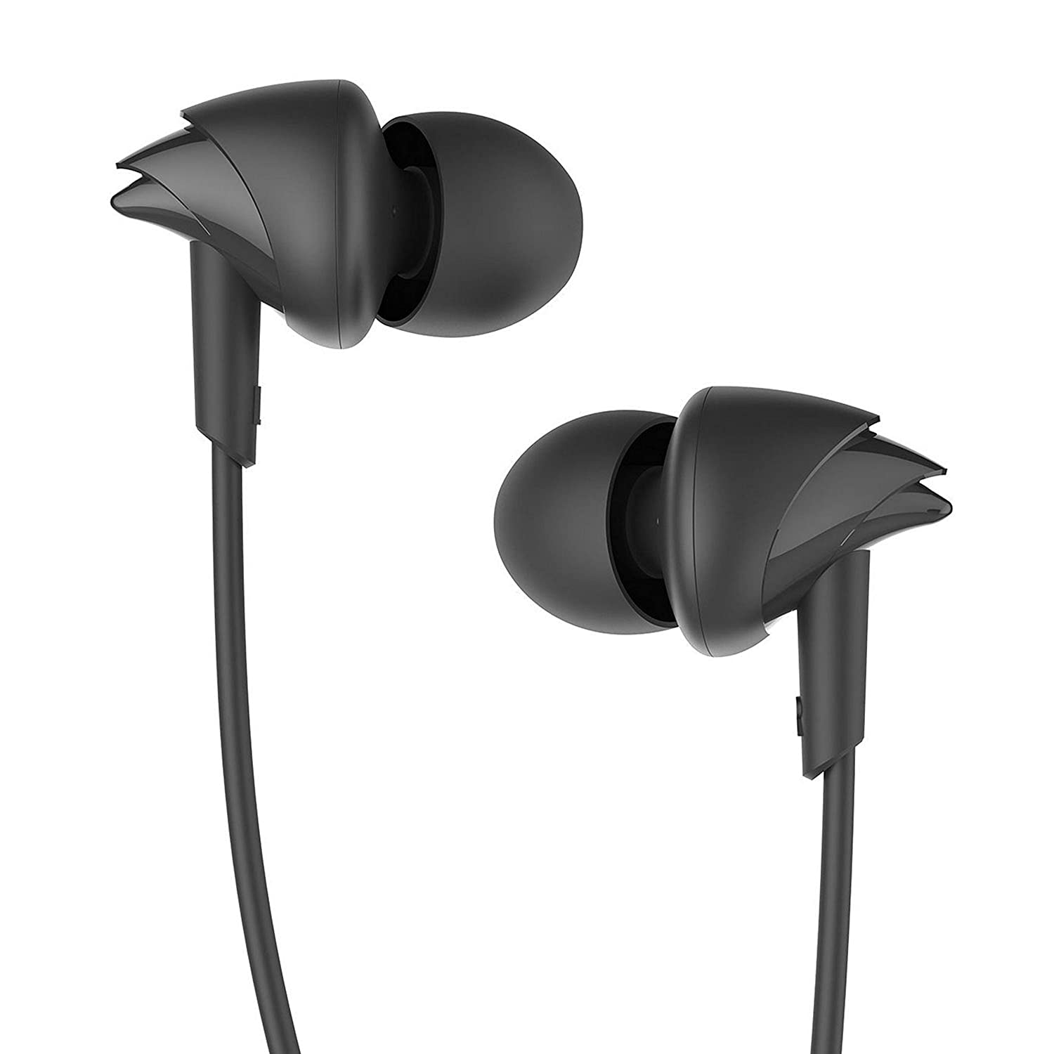  boAt BassHeads 100 in-Ear Wired Earphones with Super Extra Bass, in-line Mic (Black)