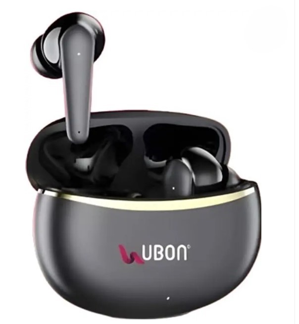 UBON J24 Ultimate Wireless v5.3, IPX5, 360 Hr Standby Time, Booster Bass Bluetooth (Blue, Black, In the Ear)