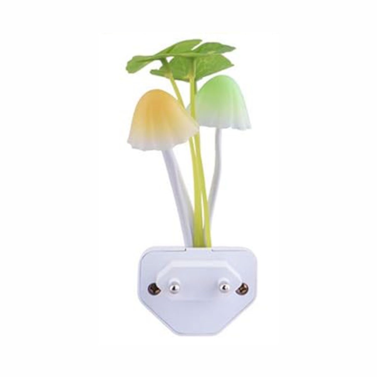 Worvo Automatic Smart Sensor Garden Mushroom LED Night Lamp, Color-Changing Decorative Wall Socket Light for Romantic Home Decor