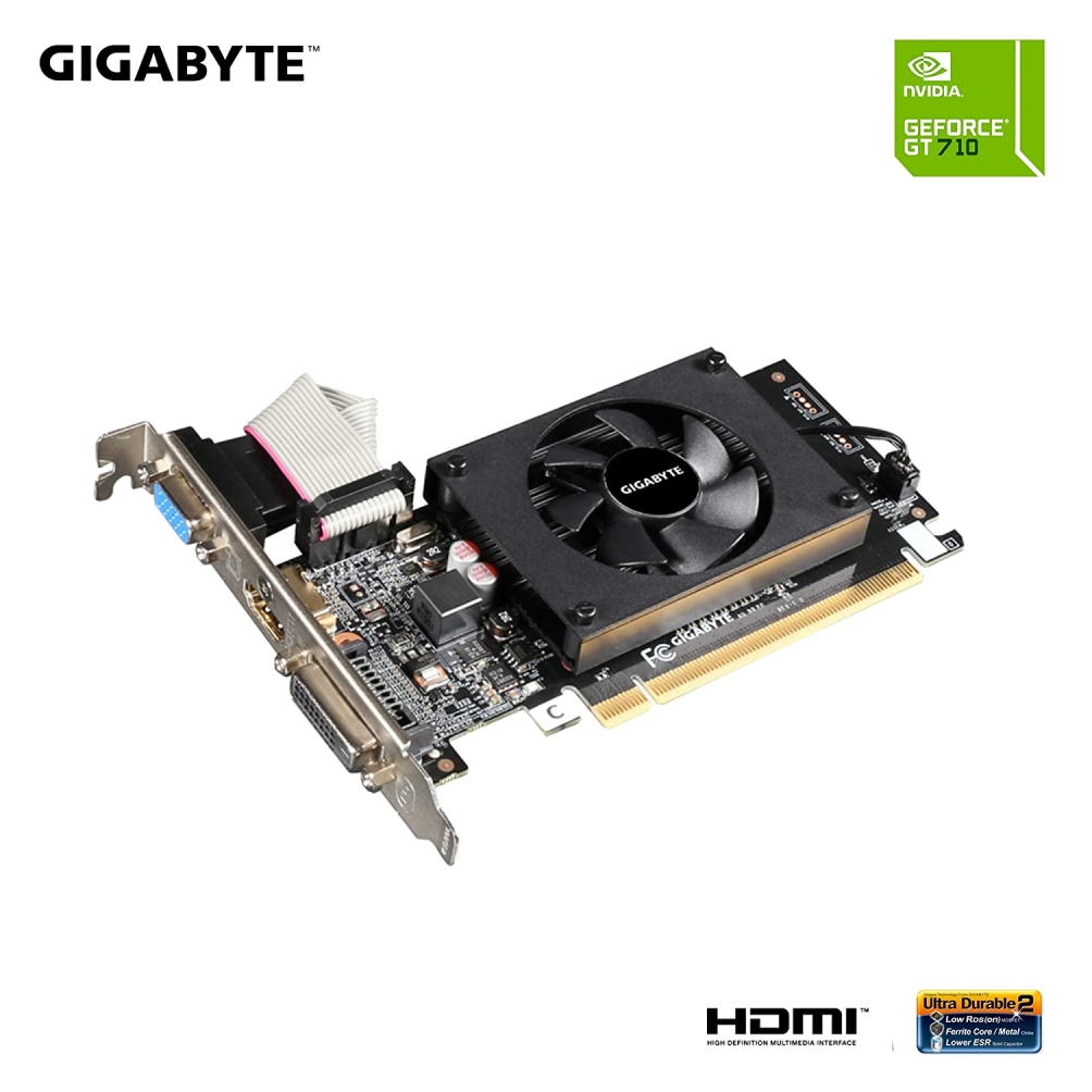 Gigabyte GV-N710D3-2GL GeForce GT 710 2GB DDR3 Memory Graphics Card 