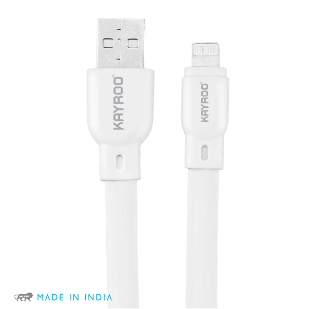 KAYROO - Fast Charging & Data Sync USB Flat Cable for iPhone 