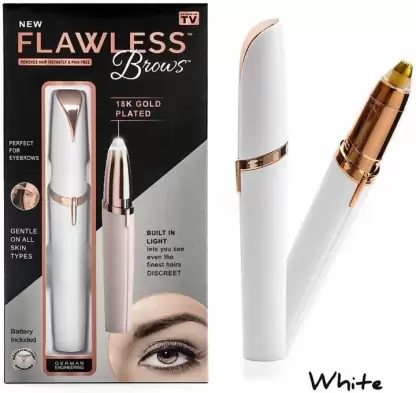 Flawless Brows Electric Hair Remover, Painless Facial Hair Removal and Eyebrow Trimmer for Women