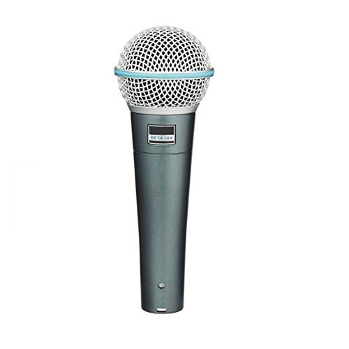 BETA 58A MIC, Dynamic Vocal Karaoke Auxiliary XLR Microphone With 3.5 Mm Connector