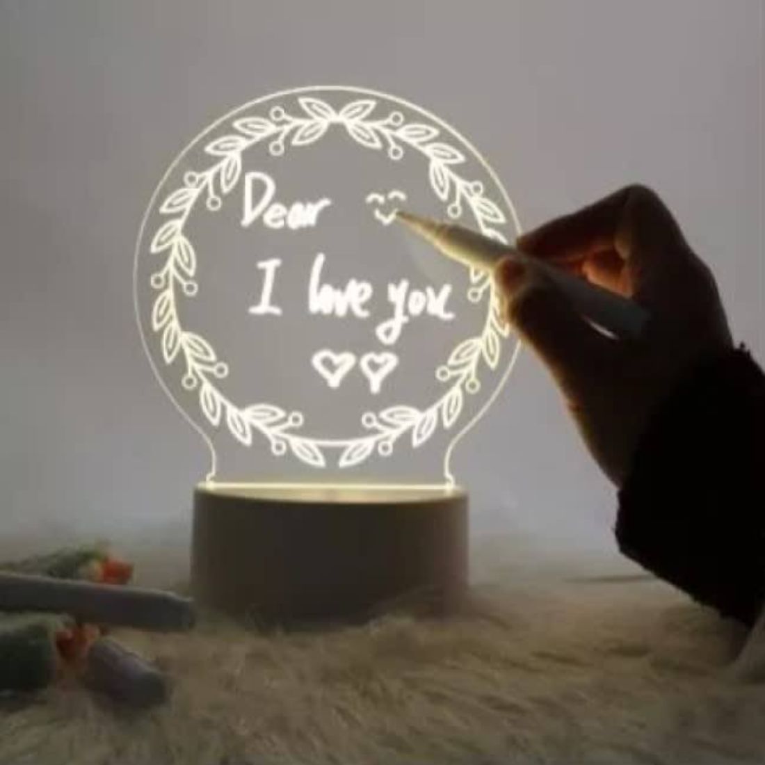  3D Acrylic LED Message Board Night Lamp - Multifunctional Writing & Decorative Light